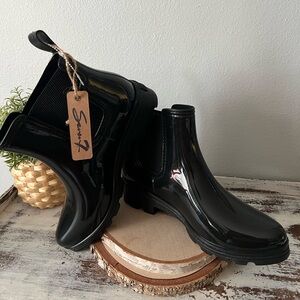 Sam Edelman Black Rain Boots